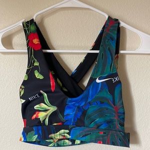 Womens Nike Racerback Floral Sports Bra
